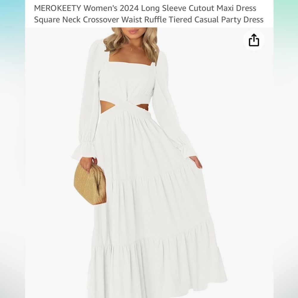 Long sleeve cut out maxi dress